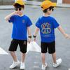 Ropa de verano nueva para niños, traje de manga corta para niños, venta al por mayor, camiseta y pantalones cortos para bebés, dos piezas de algodón