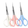 Tijeras de Belleza para Maquilladores, Especial para Recortar Cejas, Tijeras para Pestañas Postizas, Pegatinas de Belleza Elevadas para Mujer, Tijeras Puntiagudas para Depilación de Nariz y Tatuajes