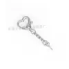 Venta al por mayor del fabricante Llavero con Cierre de Pinza de Langosta en Forma de Corazón Aleación de Zinc Figura de Corazón Cadena de Ocho Figura de Cuatro Secciones Accesorios para Joyería DIY