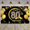 Tela de Fondo para Cumpleaños Número 10 Transfronteriza Banderín Creativo Bandera Fiesta Feliz Cumpleaños Tela Colgante Cortina de Fiesta