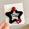 Pinzas para el pelo de estrella de cinco puntas flocado para niños, pinzas laterales de oso lindas, accesorios para el pelo de nuevo estilo para niñas, pinzas pequeñas versátiles