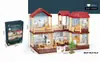 2024 Transfronteiriço Montado DIY Luminoso Grande Villa Brinquedo Princesa Grande Castelo 4 Andares 5 Andares Casa de Bonecas Montada Crianças