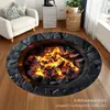 Alfombra Redonda para Hoguera de Terciopelo de Cristal Amazon Alfombra de Sala de Estar Sofá Redondo Mesa de Café Manta Cesta Colgante Manta Alfombra Decorativa