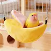 Ninho de algodão banana para papagaio, ninho para periquito, ninho suspenso para papagaio, ferramenta de dormir tipo rede, ninho de dormir quentinho, ninho para pássaro pequeno