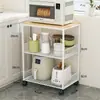 Prateleira para Forno de Micro-ondas Madeira Maciça Cozinha Suporte para Panela de Arroz Bancada Eletrodoméstico Multifuncional Panela Forno Rack de Armazenamento Artefato
