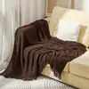 Manta tejida, manta de sofá, manta fina con borlas, manta para aire acondicionado de oficina, manta para ventana de mirador, manta para siesta de verano, manta pequeña