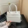 Bolso Tote Hombro Cruzado Casual Simple Grande de Capacidad con Patrón de Cocodrilo Estilo Europeo y Americano 2026 Nuevo