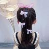 Novo penteado de trança com laço de dopamina para meninas Peruca de orelhas de coelho de renda trança crianças laço sino trança suja pequena