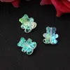 Joias de cristal cor AB furo reto furo horizontal contas soltas coração de pêssego estrela de cinco pontas urso acessórios DIY feitos à mão brincos colar pulseira