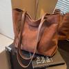 Bolsa Retro Translúcida para Mujer, Gran Capacidad, Nueva Versátil Bolso de Hombro Otoño e Invierno 2026, Bolso Tote Casual con Clase para el Viaje al Trabajo