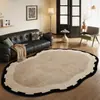 Alfombra de bucle estilo vintage francés para la sala de estar, impermeable y antideslizante, con base de algodón, adecuada para la mesa de centro, resistente a la suciedad y fácil de mantener, también adecuada como alfombra de noche para el dormitorio