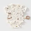 Mameluco de bebé verano grado A algodón puro sin costuras para recién nacido de manga corta ropa de bebé Ropa para bebés y niños Anyang