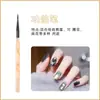 Traje de pluma para uñas estilo japonés varilla de ámbar translúcido pluma de trazo cabeza redonda pluma de fototerapia pluma de barrido cepillo para uñas tienda de uñas