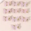 Lindo y Dulce Pasador de Mariposa con Degradado Multicolor Clip Lateral para Cabello Suelto Tocado Clip para Flequillo Estilo Antiguo Accesorios para el Cabello de Hada