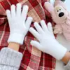 Guantes Calientes de Peluche para Estudiantes, Imitación de Pelo de Conejo, Engrosados, a Prueba de Frío, Guantes de Dedos, Guantes a Prueba de Viento y Anticongelantes para Montar al Aire Libre