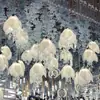 Novos Adereços de Casamento Luzes Decorativas de Atmosfera Decoração de Salão de Casamento Layout de Local Externo Luzes de Corda para Pendurar na Janela