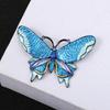 Broche Borboleta Europeu e Americano Estilo Europeu e Americano com Gotejamento de Óleo para Mulheres, Clipe para Lenço, Alfinete Anti-Exposição, Acessório de Roupa Personalizado, Broche de Terno com Pérola