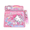 Livro de Pintura Mágica Grande de Desenho Animado Genuíno Sanrio com Pintura com Água Transparente e Livro de Pintura Repetível Kuromi e Hello Kitty