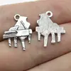 21x 16mm 1.1g aleación de plata antigua colgante hecho a mano colgante deportivo musical de piano