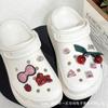 Flor de Sapato Crocs Cruzada DIY Removível Flor Doce Tridimensional Fivela Acessórios Decoração com Diamante Desenho Animado Criativo Fivela de Sapato