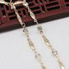 Yiwu Gold Ray cor cobre banhado a ouro DIY micro cravejado zircônia corrente colar franja antigo acessórios de mão A079
