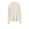 Suéter feminino de meia gola alta 100% cashmere puro, suéter curto slim fit, camisa de base quente e espessada, jaqueta feminina para todos os gostos