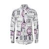 Comercio exterior nueva camisa de solapa para hombre sin planchado de manga larga principios de otoño moderna colección de camisas casuales con estampado digital