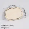 Lascas de Madeira Cortadas a Laser com Furos, Placa de Madeira, Tiras de Tecido, Cesta, Base de Madeira, Base de Madeira Crochê à Mão, Placa de Tecelagem DIY