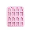 16 Incluso Oso Pequeño Conejo Pequeño Molde de Silicona para Galletas Pastel de Arroz Cubo de Hielo Horneado Pastel Cera Hecha a Mano Botella Forma de Molinillo de Azúcar
