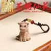 Madera de haya animal zodiacal talla de madera cadena para teléfono llavero caballo, oveja, mono, cerdo, perro y gallo, estilo de pareja, lindo amuleto para bolso