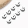 1 Hebilla Colgante Acero Inoxidable Chapado al Vacío Oro Plata Forma de C Hebilla Abierta Acabado Colgante Accesorios para Joyería DIY