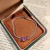 Colar com Pingente Octogonal Clássico de Cabeça de Touro com Corte Rosa Paraíba, Brincos de Diamante Coloridos, Anel de Diamante Rosa, Pulseira Azul Oceano