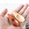Cuchara pequeña de madera directa de fábrica mango corto cuchara para leche cuchara para té cuchara para condimentos cuchara para sal 8*3.5CM cuchara mini