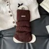 Calcetines gruesos, cálidos, holgados, con puño y detalles metálicos, adecuados para otoño e invierno, combinados con botas de nieve, pantalones de yoga y como calentadores de piernas