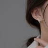 Pendientes con hebilla de lazo hueco en plata de ley S925, diseño de otoño, nuevo estilo, joyería para los oídos M02937