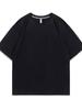 Camiseta Oversized de Manga Curta com Gola Redonda e Estampa para Casais, Tecido Ice Silk (Seda de Gelo), Estilo Coreano, Solta e Moderna, Algodão Ice Porcelain, Transfronteiriça