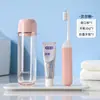 Set de Artículos de Tocador Fáciles para Viajes de Negocios, Cepillo de Dientes Plegable Portátil, Pasta de Dientes, Vaso para Enjuague Bucal, Regalo para el Cuidado Bucal, Vaso de Lavado para Viaje