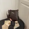 Bolsa de Hombro Cruzada de Cuero PU de Moda Estilo Coreano para Viajes de Negocios 2026 Retro de Color Sólido Vertical para el Día a Día