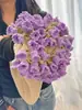 Manta de Terciopelo Paquete de Materiales DIY Manta de Ramo de Rosas Ganchillo Tejido a Mano Regalo Lana de Flor Ganchillo