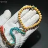 Pulsera de Cuentas de Bodhi Columna de Dragón Atrae Riqueza Hulusi 6mm Estilo Pareja Pulsera de Cuentas de Oración Budista Círculo Único Regalo para Hombres y Mujeres