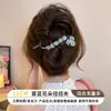 Pin para el pelo lujoso de tamaño grande con un delicado lazo, elegante y con estilo, pinza retorcida dulce estilo coreano para cabello grueso