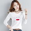 2673 # Camiseta de Manga Larga para Mujer Algodón Puro (Foto Real Tomada) (95 Algodón 5 Spandex) (Nuevo Tamaño XXL)