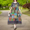 Elegante Bata de Noche de Algodón y Seda de Gama Alta para Verano, Nueva, Holgada, Casual, para el Hogar, para Madres de Mediana Edad y Mayores, para Mujeres