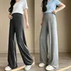 Pantalones de Maternidad Verano Estilo Delgado Ropa Exterior Cintura No Constrictora Pierna Ancha Pantalones Primavera Verano Petite Casual Pierna Recta Pantalones Largos Ropa de Verano