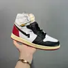 Tênis de basquete prático AJ1 de fronteira, tênis versátil e estiloso Jordan 1 de alta qualidade, sapatos esportivos casuais confortáveis para o dia a dia para homens e mulheres