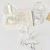 Estilo francês estilo luxo leve Coluna romana Castiçal quarto casa simples vela Castiçal decoração romântica decoração de mesa