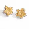 Pendientes Europeos y Americanos de Acero Inoxidable Electrochapados en Oro de 18K Moda Explosiones Mariposa Doble Color Tres Colores Pendientes Joyería de Conservación de Color para Mujeres