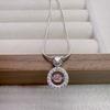 Amuleto Budista Tailandés con Corazón Latiente, Collar de Clavícula de Zorro Mineral Blanco Azan con Incrustaciones de Diamantes, Accesorios de Joyería con Colgante Inteligente