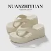 Sandalias de Exterior Nanbowan de Tamaño Pequeño, 6 cm de Altura para Mujer, Chanclas de Verano, Sandalias de Tira Gruesa Antideslizantes de Moda
