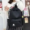 Mochila con Letra Bordada Estilo Ins Versión Coreana Mochila Escolar Estudiante Versátil Casual Simple Diseño de Nicho Mochila